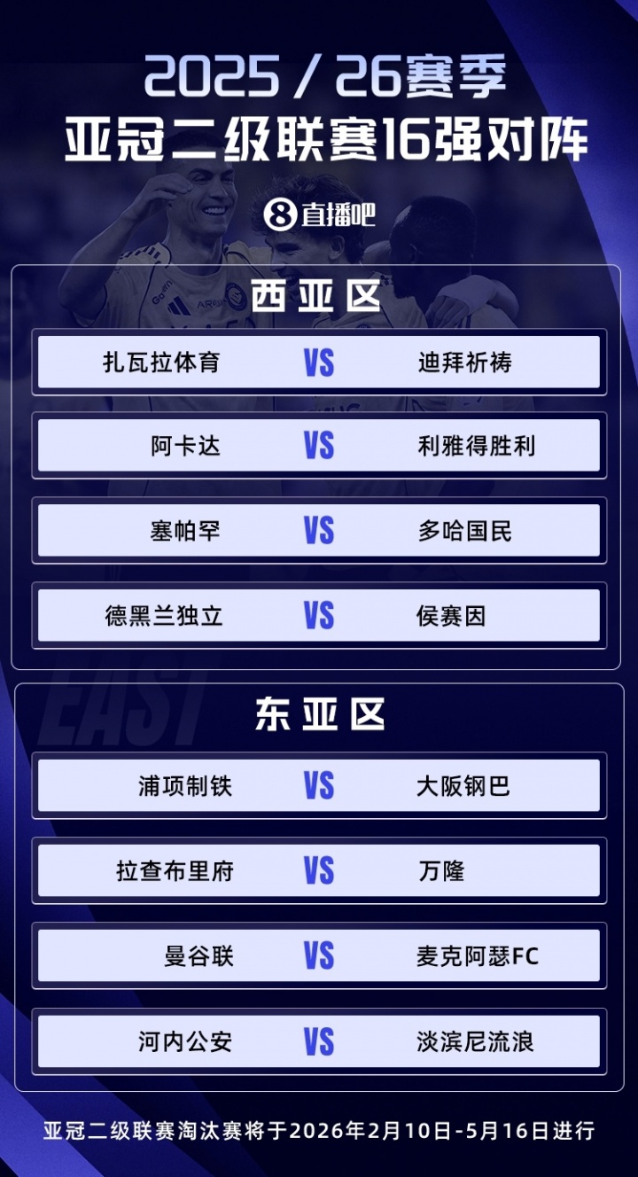 华体会体育-亚冠二16强对阵：利雅得胜利战土库曼球队，大阪钢巴遭遇浦项制铁
